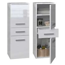 Bathroom Storage Cabinet Single Pack, Narrow Bathroom Vanity Cupboard With 2 Doors & 1 Drawer, 3 Colors Space Saving Linen Tower For Small Rental Apartment Compact Washroom - Multicolor - View 13
