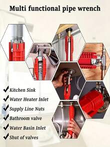 Multi-Functional Labor-Saving Wrench, 8-In-1 Sink Faucet Installation And Repair Tools, Non-Slip Wrenches For Faucets, Home Repair Tool Set. Suitable For Faucet Installation, Bathroom Pipe Repairs, Kitchen Appliance Disassembly. - Multifunctional Set - View 6