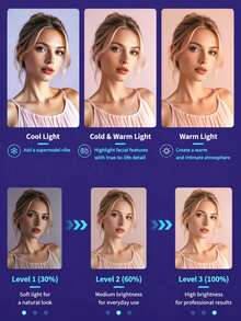 Rechargeable Fill Light With Mirror For Magsafe LED Phone Light Attachment Selfie Ring Light Brightness Adjustable, Compatible With Magsafe For IPhone Smartphone Vlogs/Photography/Video Conference - one-size - View 4