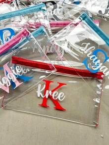 Personalised Pencil Case Perfect For Back To School Party Favour Personalise Gift For Adults Clear Art And Craft,Back To School Season - Multicolor - View 2