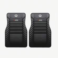 2PCS/4pcs Wear-Resistant And Dust-Proof Car Mat Set, Upper Protection Floor Mat With Retro Print, Easy To Clean Universal Car Foot Mats - A - View 8
