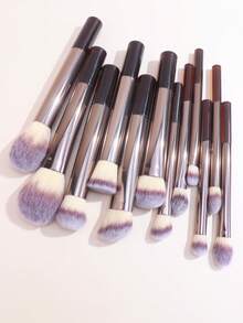 12Pcs Professional Makeup Brush Set, Soft Fluffy Synthetic Brushes For Powder Blush Concealer Eyeshadow Full Face Make Up Tools - Multicolor - View 10