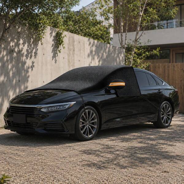 Full Coverage Car Windshield Sun Shade Cover, Foldable Front Window Sunshield With Mirror Straps & S-Hook Fastening,UV Protection Heat Insulation, Blocks UV Rays,Reduces Heat Build-Up,Protects Dashboard And Seats,Summer Protection, Fits Most Vehicles