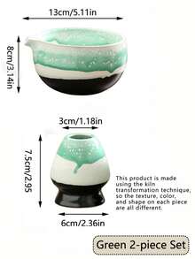 1pc/2pcs/4pcs Ceramic Matcha Bowl With Spout, Matcha Whisk Tool, Japanese Tea Bowl, Matcha Cup, Stirrer, Tea Whisk Utensil Set - Multicolor - View 20