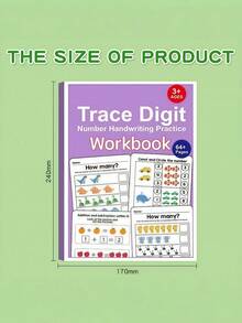 1pc Children's Math Addition And Subtraction Workbook (Numbers 1-20), Color-Coded Number Tracing And Decomposition Workbook, Suitable For Home Education And Classroom Math Learning Activities, Can Be Used As Educational Support Material And Preschool Teaching Material, Especially Helpful For Developing Early Writing And Math Skills, Also A Beneficial Guide For Home And Kindergarten Learning. - Multicolor - View 3
