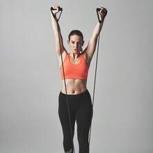 5-Level Resistance Band With Handles, Yoga Resistance Rope, Elastic Fitness Workout Band, Suitable For Home Exercise And Strength Training - Multicolor - View 3