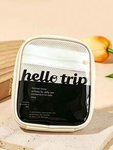 1pc Mini Portable Makeup Bag, Designed For Girls' Daily Commute, Touch-Ups On The Go, Travel, Compact And Lightweight, Fits Easily In Backpack Or Shoulder Bag - Multicolor - View 5