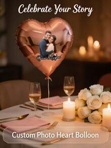 Customizable Photo Balloons - Personalized Photo Decoration, Suitable For Birthday, Wedding, Graduation And Anniversary - No Power Required, Multiple Colors Available; Perfect For Photography, Party Supplies, Holiday Decor And Event Planning - Multicolor - View 4