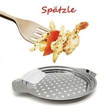 Linlin Stationery Store Stainless Steel Spaetzle Maker Lid With Scraper Traditional German Egg Noodle Maker Pan Pot Spaghetti Strainer - View 3