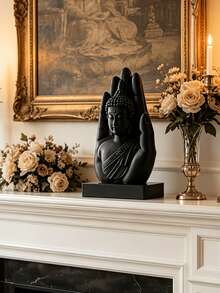 Black And White Buddha Hand Sculpture, Desktop Buddha Statue, Meditation Decor, Office Decor, Desktop Sculpture - Suitable For Home, Office And Other Scenes - Home Decor | Desktop Statue | Office Decor | Best Gift For Friends - Buddha's Hand Sculpture - View 2