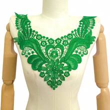2/1pc Polyester Lace Embroidered Hollow Floral Fake Collar Applique Lace Accessory For Dresses And Crafts - D - View 9