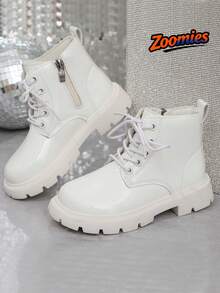 2026 New Cute Fashion Boots For Girls, All-Season Shiny Fashion Boots, College Style Outdoor Boots, Simple Versatile Comfortable Anti-Slip Wear-Resistant - White - View 3