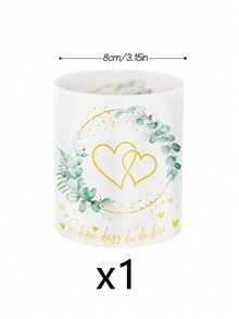6 pièces/1 pièce Décoration de lanterne de mariage - Porte-bougie romantique avec couronne d'eucalyptus et motif en forme de cœur; Convient pour la fête des mères, le mariage, l'anniversaire, la remise des diplômes, la fête à thème, l'anniversaire de mariage et l'enterrement de vie de jeune fille - Taille unique - Voir 8