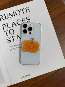 Pumpkin Starfruit Phone Stand, Stable Desktop Phone Holder With Telescopic Stand And Pop-Out Socket Phone Grip - Multicolor - View 5