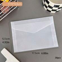 Fundas de velum translúcido para tarjetas, bolsas de protección para archivos y fotos, sobres impermeables, portatarjetas transparentes, fundas protectoras para fotocards - Esmerilado transparente - Ver 17