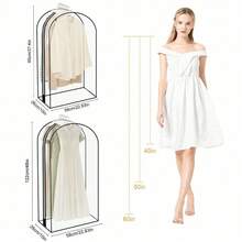 4 Pack Full Clear Zippered Garment Suit Storage Bags, Clothes Organizer Bags For Wardrobe - 2pcs 40in 2pcs 50in - View 2