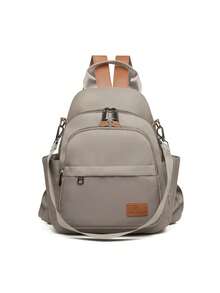 Nueva bolsa de cuna de moda de gran capacidad, mochila de unicolor, bolsa de almacenamiento multifuncional, bolsa de viaje para mamá, bolsa de hombro, - Multicolor - Ver 11