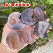 1件天然條紋瑪瑙晶洞心形裝飾品,適合居家裝飾,送給親友的生日禮物,精美收藏品 - 彩色 - 查看 16