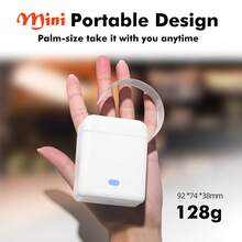 Memiva L12 Inkless Thermal Label Printer, Portable Mini Bluetooth Sticker Machine, Adhesive Label Maker, Similar To D11 D110 P15 Q30, Can Print Barcodes, Photos, Memo Stickers, Suitable For Home, Office, Small Business Organization - Multicolor - View 8