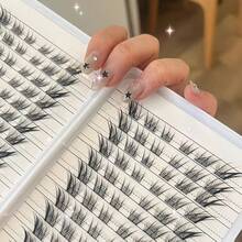 LIMEIKAI 192 Clusters Of Eyelash Clusters For Fox Eyes, Large Capacity Cat-Eye Eyelash Extensions, Natural Comic Style Lightweight Mixed Length Lashes, Eyelash Extensions At Home - View 7
