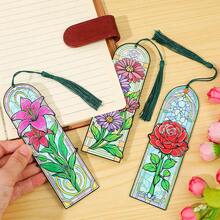 Exquisitely Painted Floral Acrylic Bookmarks, Vintage Arched Window Designs Themed With Daisies, Lilies And Roses For Clipping Reading Pages, Artistic Reading Gifts Ideal For Female Book Lovers And Teachers - One Size Fits All - View 9
