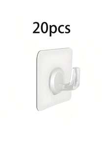 Móc treo tường dán keo trong suốt sáng tạo, giá treo dán bền bỉ, phù hợp dùng cho phòng tắm và treo quần áo - Nhiều màu - Xem 11