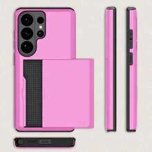 Galaxy S23 S22 S21 S20 S24 S25 FE S24 Ultra Plus A55 A56 A36 A16 A17 錢包卡槽手機殼 防震防摔保護殼 - 粉色 - 查看 7