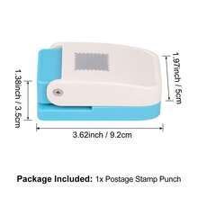 Perforadora de sello rectangular de 1x0.8 pulgadas; Perforadora manual de estilo palanca, adecuada para manualidades de papel y scrapbooking - Multicolor - Ver 11