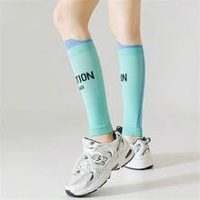 3 Pairs Random Compression Leg Sleeves For Women, Spring/Autumn Marathon Calf Knee Guards, Professional Running Sports Pressure Long Leg Warmers - Multicolor - View 4