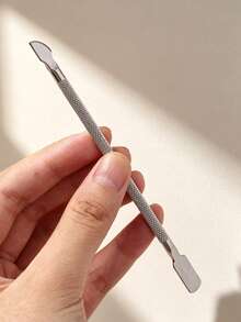 3pcs/2pcs/1pc Alat Perawatan Kuku Multifungsi, Gunting Kutikula Stainless Steel + Pendorong Kuku, Penggunaan di Rumah, Perjalanan, Salon, Set yang Istimewa, Hadiah untuk Wanita, Hadiah Liburan - Perak - View 4