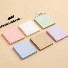 6 入莫蘭迪色便利貼，尺寸 7.5 X 7.5 公分 (3 X 3 英吋)，適用於居家、辦公室與筆記本，每包 50 張，學校用品 - 均碼 - 查看 11