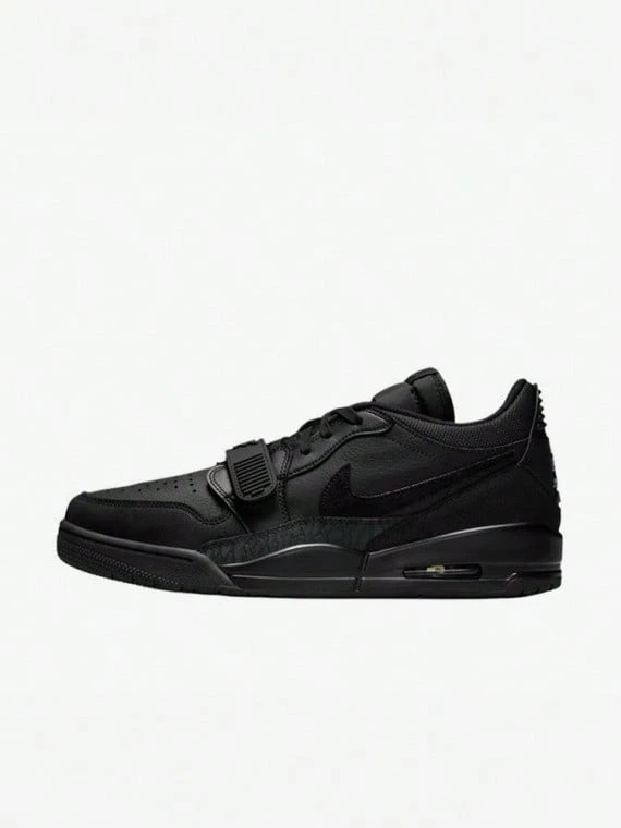 Nike Men's Cushioned Casual Sports Wear-Resistant Basketball Shoes IQ9784-001 - Black - View 1