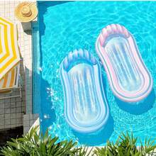 Durable Adult Inflatable Pool Lounge Float, Heavy Duty Deep Water Inflatable Lounge Float, Lake Beach Sunbathing Float, Swimming Pool Floating Raft - Multicolor - View 6