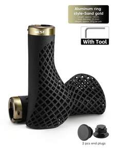WEST BIKING Bicycle Handlebar Grips 3D Printed Non Slip Shock Absorbing Breathable Comfortable Handlebar Accessory - Multicolor - View 13