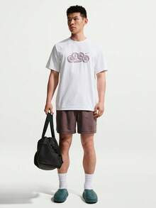 Nike Men's AS M NK DF HYVERSE GFX SS TOP Short Sleeve T-Shirt Knit Collarless Short TIF2788-100 - White - View 6
