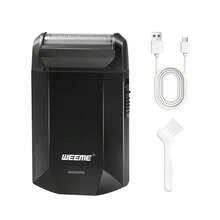 WEEME Reciprocating Foil Shaver With Pop-Up Sideburn Trimmer USB Type C Recharge Portable Men Barber Travel Electric Razor - Black - View 9