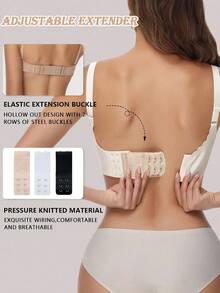 1/3pcs Flexible Bra Extender Hooks To Reduce Back Tightness Breathable Bra Extender Strap For Women Seamless Bra Extension Buckle Perfect For Travel Gym Workout Essential Accessory Outdoor Travel Running Hiking Fitness And Daily Wear - Multicolor - View 4