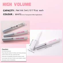 3件/包 (15ml) 假睫毛膠，強力防水，假睫毛工具 - 白色 - 查看 4