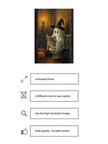 1 pieza Pintura al óleo vintage sin marco de fantasma de inodoro divertido de Halloween, arte de pared de baño, póster de lienzo impreso, decoración rústica acogedora y espeluznante para apartamento, decoración, impresiones para pared, pósteres, decoración vintage - Dibujos animados - Ver 5