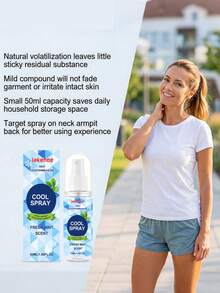 1盒1件(50ml) 冷感噴霧，優雅清新薄荷配方，夏季酷暑清爽便攜噴霧，溫和柔和清新持久香氛，除味護膚，女性日常清爽身體噴霧 - 多樣化香型 - 查看 12