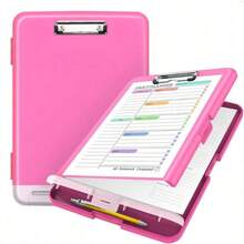 Clipboard With Metal Clip, Multi-Purpose Board, Suitable For Nurses, Teachers, Medical And Classroom,Back To School - Multi-colored Pink - View 3