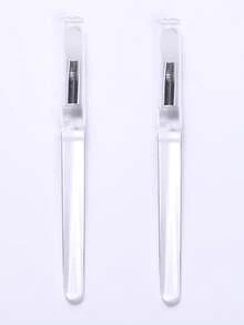 美甲透明鏡面粉極光粉附蓋塗抹器,亮片眼影便攜多功能刷,美甲用品,暈染刷 - 無色 - 查看 12
