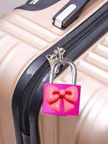 Portable Small Colorful Plastic Luggage Lock With Bow Decoration, 1pc Padlock With 2 Keys, Compact And Sturdy, Luggage Lock, Mini Luggage Padlock, Mini Locker Lock, Travel Bag Metal Key Lock, Brass Lock Core Durable, Small Copper Lock With Shell, Suitable For Suitcases, Backpacks, Boxes, Laptop Bags - Multicolor - View 10