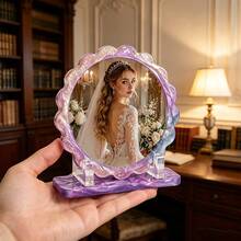 Water Ripple Interlocking Photo Frame Epoxy Resin Mold Set, Desktop Phone Holder Decorative Ornament Silicone Mold, Plaster Mold, Includes 1 Base And 3 Different Shaped Photo Frames - Interlocking Picture Frame Mold Set (B21A-23+24+25+26) - View 7