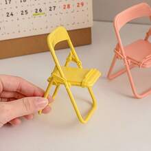 10pcs Random Color Creative Mini Chair Mobile Desktop Stand New Macaron Stool Foldable Phone Holder Chair - A - View 8