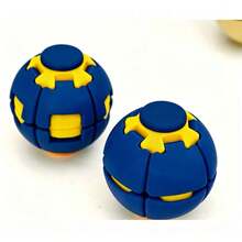 1pc Colorful 3D Printed Stress Relief Ball, Press And Rotate Dual-Play , Office Portable Boredom Relief Toy, Relieves Stress And Anxiety, Suitable For Office And School Use, Ideal Office Toy Or Student Classroom Reward - Multicolor - View 5