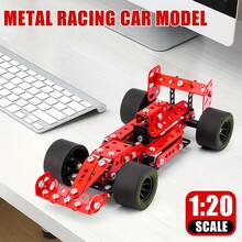 Building Kit Car Model, 1:20 Scale Race Car Metal Model STEM Project Building, Erector Set STEM Projects Toys For Boys 8-12, Red Vehicle DIY Assembly Metal Model - Multicolor - View 4