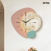 Horloge murale design lune moderne, mouvement quartz ultra-silencieux, sans bruit de tic-tac, design plat, convient pour décorer le salon, la chambre, le bureau, la cuisine et le café, cadeau décoratif parfait pour les amis et la famille, peut être utilisé pour la décoration de la chambre, la décoration de la chambre, la décoration du dortoir, la décoration de la rentrée scolaire, la surprise scolaire, la saison de la rentrée scolaire, la décoration de mariage, le cadeau d'anniversaire d'un ami, la décoration de la maison et les fournitures scolaires. - Horloge murale décorative - Voir 10