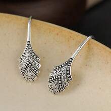Classic And Simple Copper Hoop Earrings With A Street Vibe, Perfect For Daily Wear And Party Accessories - Antique Silver - View 7