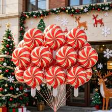 Round Windmill Candy Shaped Foil Balloon, Christmas Party, New Year Celebration, Home Decor, Photo Prop - Multicolor - View 6